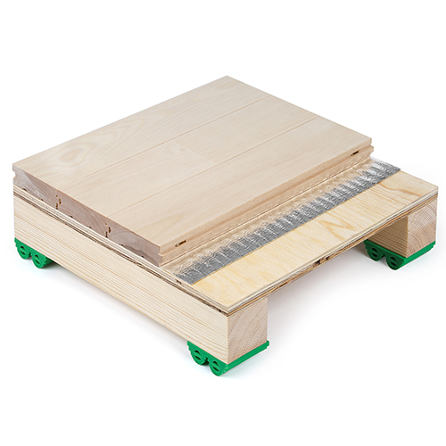 Hardwood Sports Floor--The single-layer keel